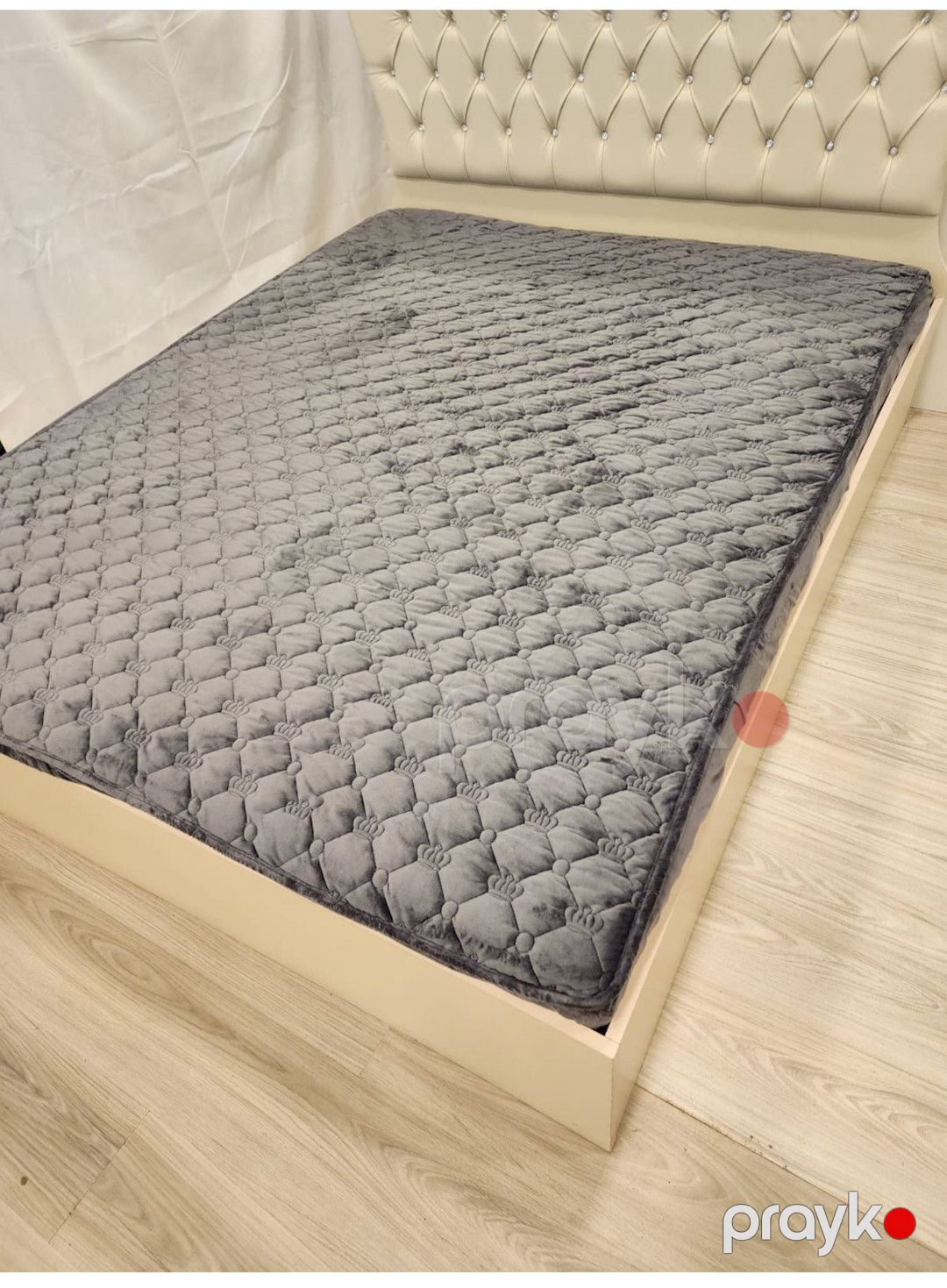 Qoruyucu döşək üzü İPÇ-1001, velür, boz, ölçü 180x200 sm — Mallar, Bakı (2)