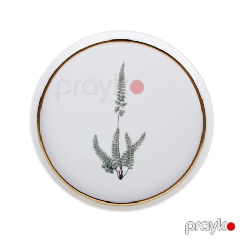 Boşqab Porland Botanical 04ALM005040, 21 sm, farfor, ağ — Bakı