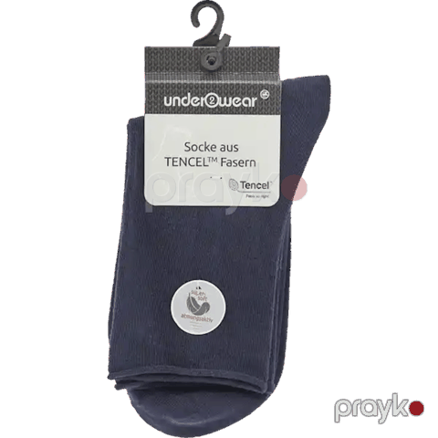 Corab Under2Wear Tencel short socks with rolled waistband, göy, ölçü 39/42 — Bakı