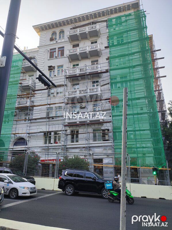 Lesa və scaffold işləri (dəmir ayağaltılar) — Fasad işləri, Bakı (3)