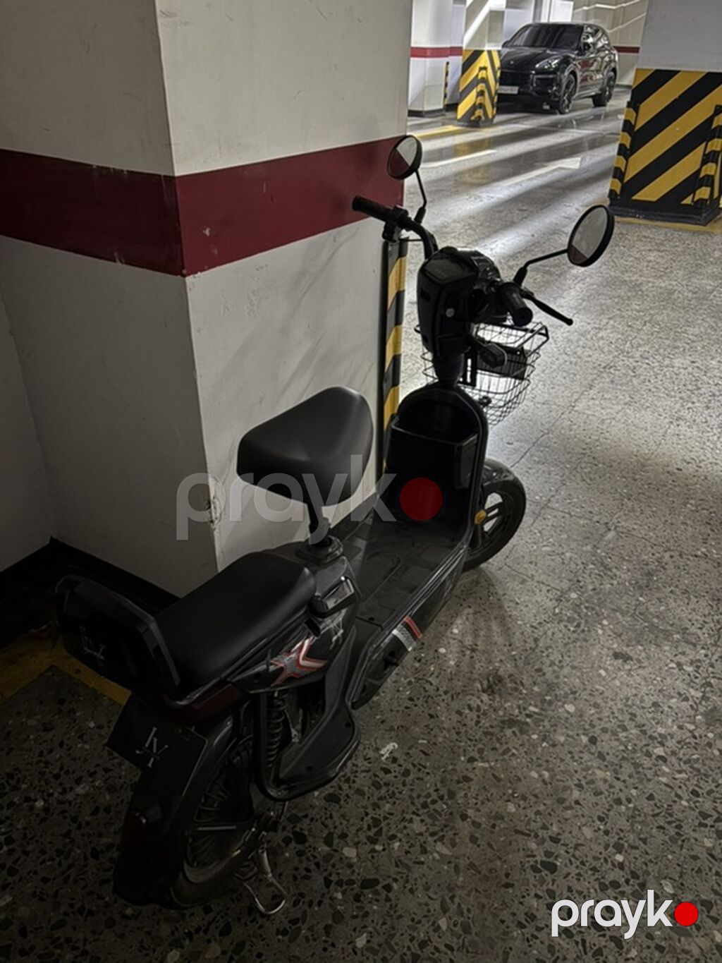 Elektrik moped/skuter - Rəng: qara, dekorativ qırmızı-ağ xətt və loqo — Mopedlər və skuterlər, Bakı (2)