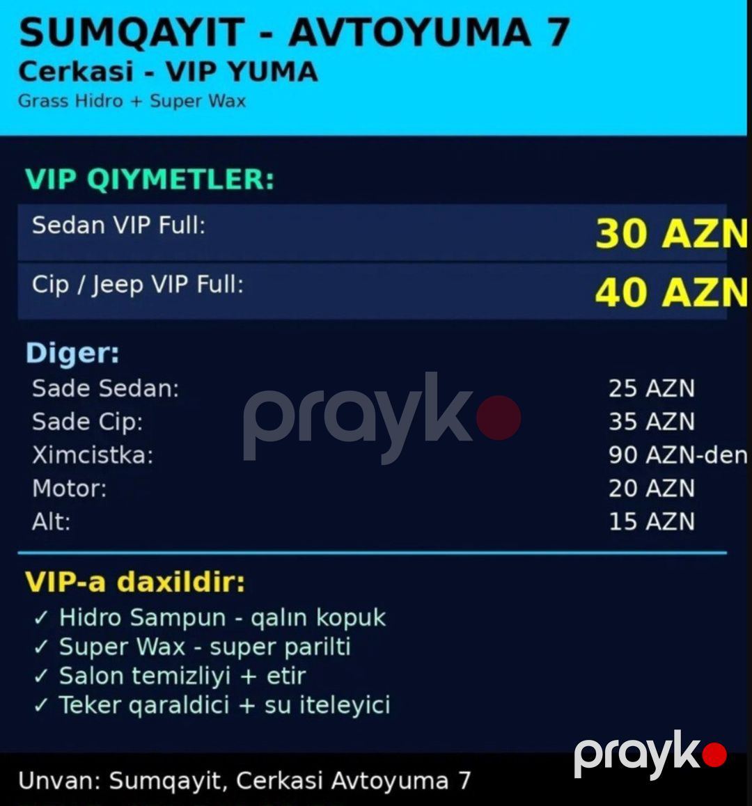 Avtoyuma xidməti — Digər, Sumqayıt (5)