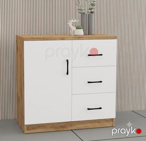 Komod 13900743, ağ, Ldsp, 80x40x80 sm — Bakı