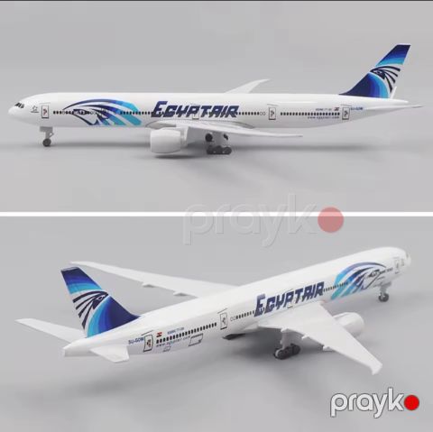 Kolleksiya fiquru Aircraft Model EgyptAir Boeing 777-300, 18x16x9 sm — Bakı