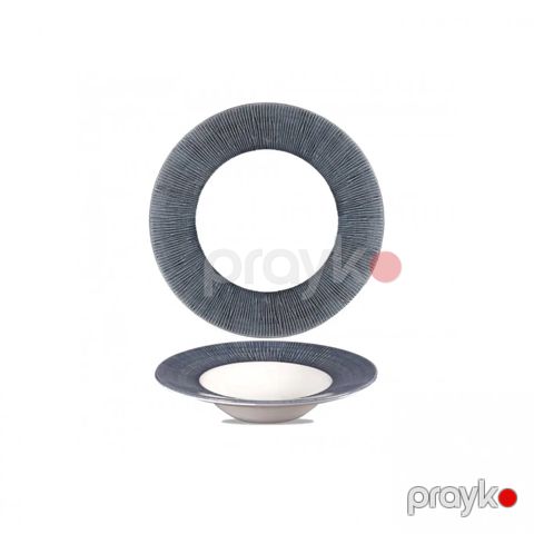 Boşqab Bamboo Mist Blue dairəvi, diametr 24 sm, keramika, dumanlı mavi - MBBALWBM1 — Bakı