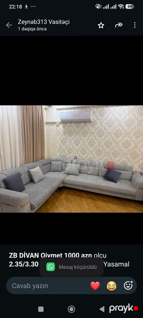 *ZB* *Divan* *Qiymet 1000 azn* olcu *2.35/3.30* acilir bazaldir unvan — Bakı