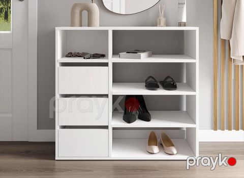 Ayaqqabı üçün rəf 13900575, LDSP/laminat, ağ, 32x85x80 sm — Bakı