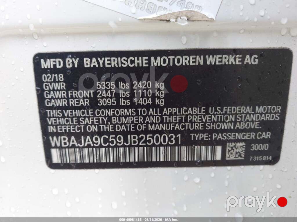 BMW 530e, 2.0 L, 12 kWh, 2018 il, 88 137 km — Avtomobillər (12)