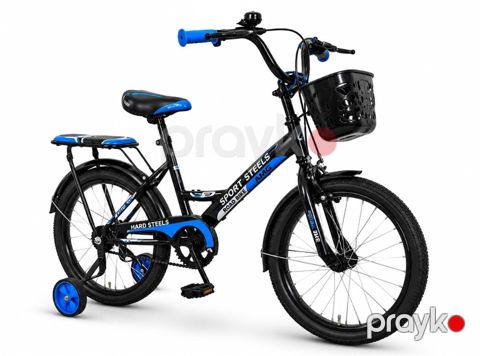 Uşaq velosipedi Sport Steels, 12", qara/mavi — Bakı