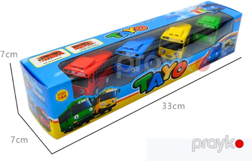 Oyun avtobuslar dəsti 96652658, plastik, rəngbərəng, 4 əd — Mallar, Bakı (2)