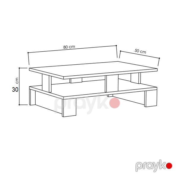 Jurnal masası Mansu, Ldsp, qəhvəyi, 30x50x80 sm — Jurnal masaları, Bakı (2)