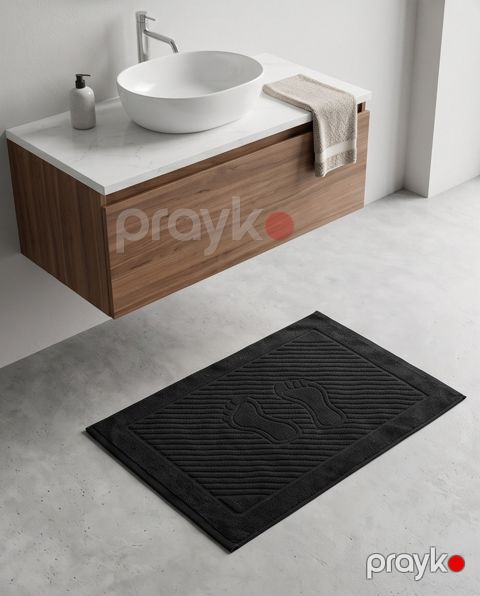 Ayaqlar üçün dəsmal 7368, pambıq, qara, 50x70 sm — Bakı