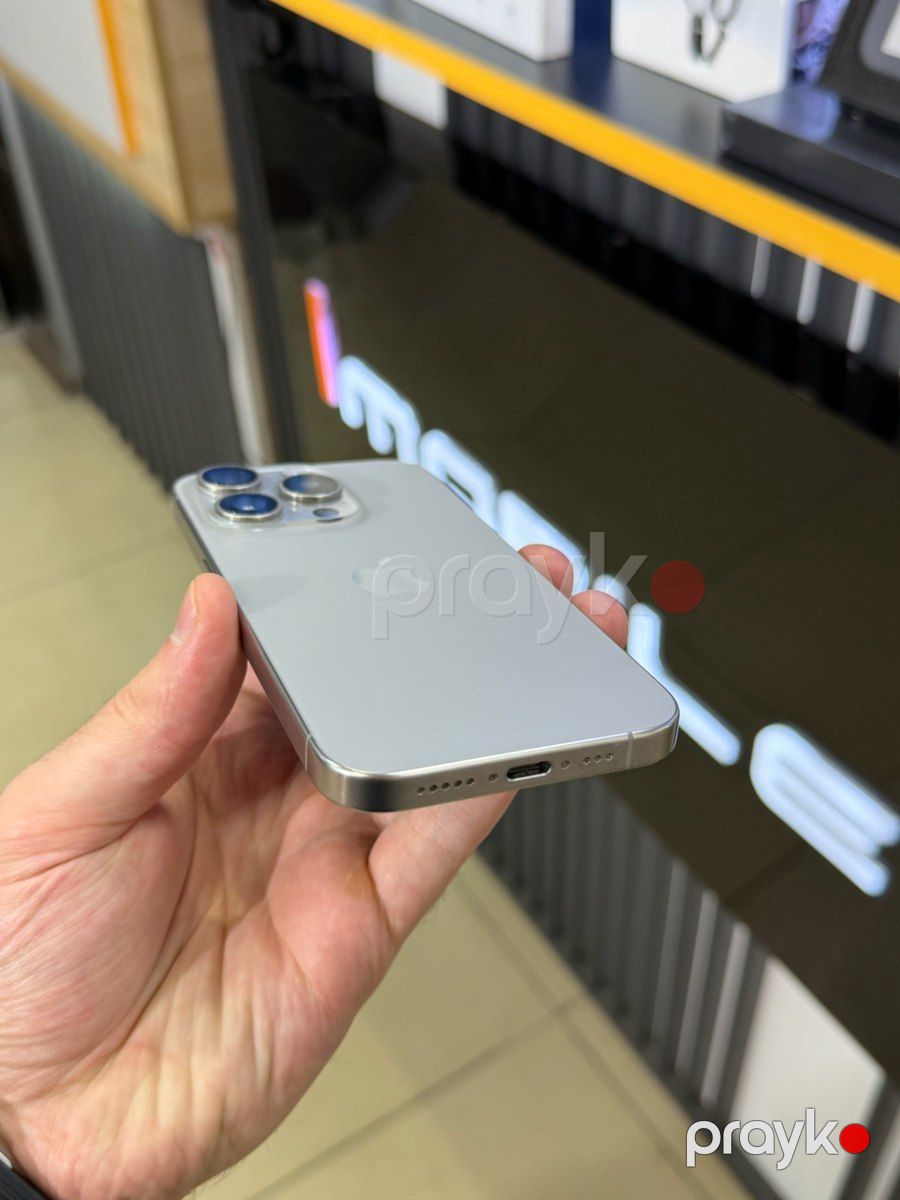 Apple iPhone 15 Pro White Titanium 128GB/8GB — Smartfonlar, Bakı (3)