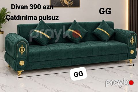 Yeni və Sifarişlə Divan 390 azn Açılan və bazalı 440 azn Ölçü çöldən — Bakı