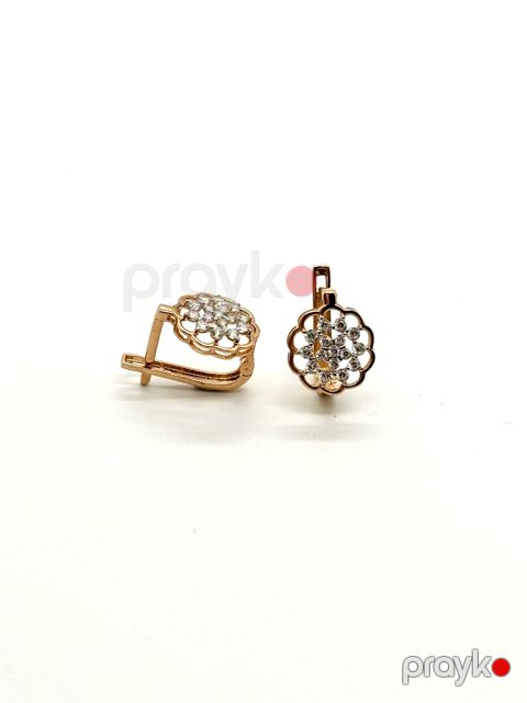 Uşaq sırğaları Ozg.10100 Rosegold, sirkonium — Bakı