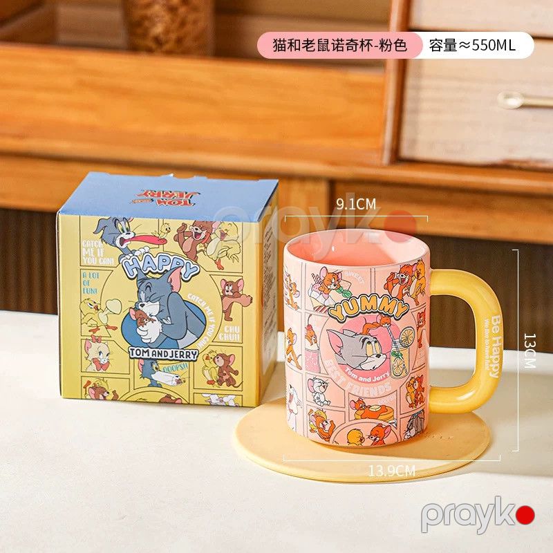 Fincan Tom and Jerry Yummy, keramika, çəhrayı, 550 ml — Mallar, Bakı (2)
