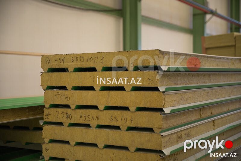 100 mm daş yunu sendviç panel – yanğına dözümlü — Tikinti blokları, kərpic və panellər, Bakı (5)