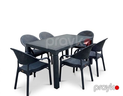 Bağ üçün mebel dəsti Capissi Bambu Pro, metal/plastik, 7 yerli — Bakı