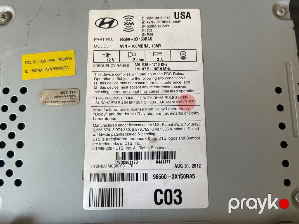Hyundai AVN-700MDNA OEM multimedia/navi bloku və ön panel dəsti — Digər, Bakı (2)
