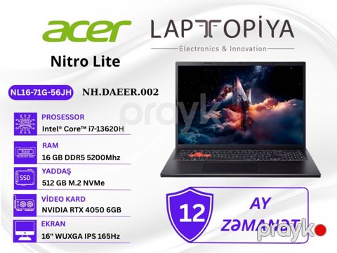 Acer Nitro Lite NL16-71G-74RC NH.DAEER.002 — Bakı