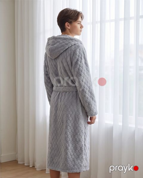 Oğlanlar üçün hamam xələti, boz, mikrofibra, ölçü 13-15 yaş — Bakı
