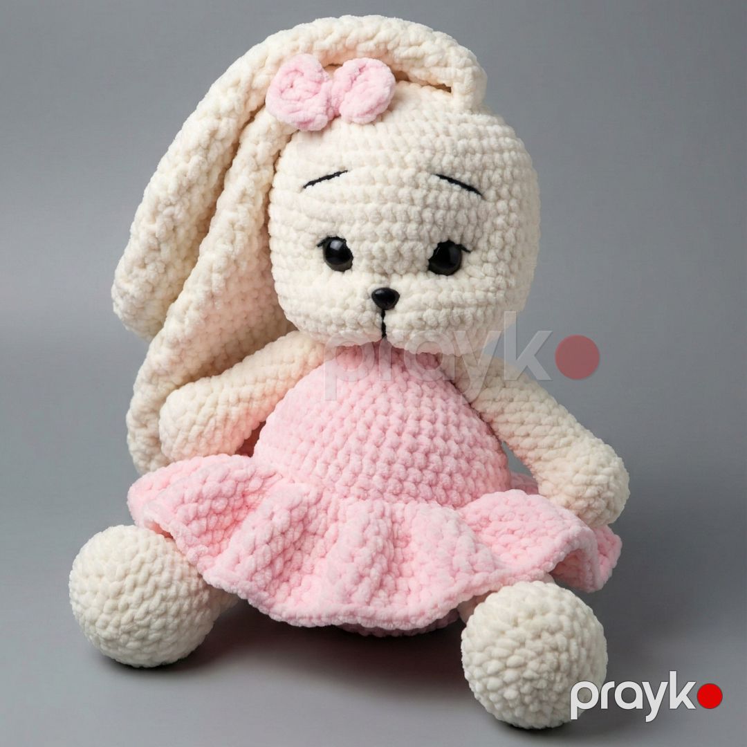 Yumşaq oyuncaq Dovşan, açıq çəhrayı/bej, 46 sm — Yumşaq oyuncaqlar, Bakı (2)