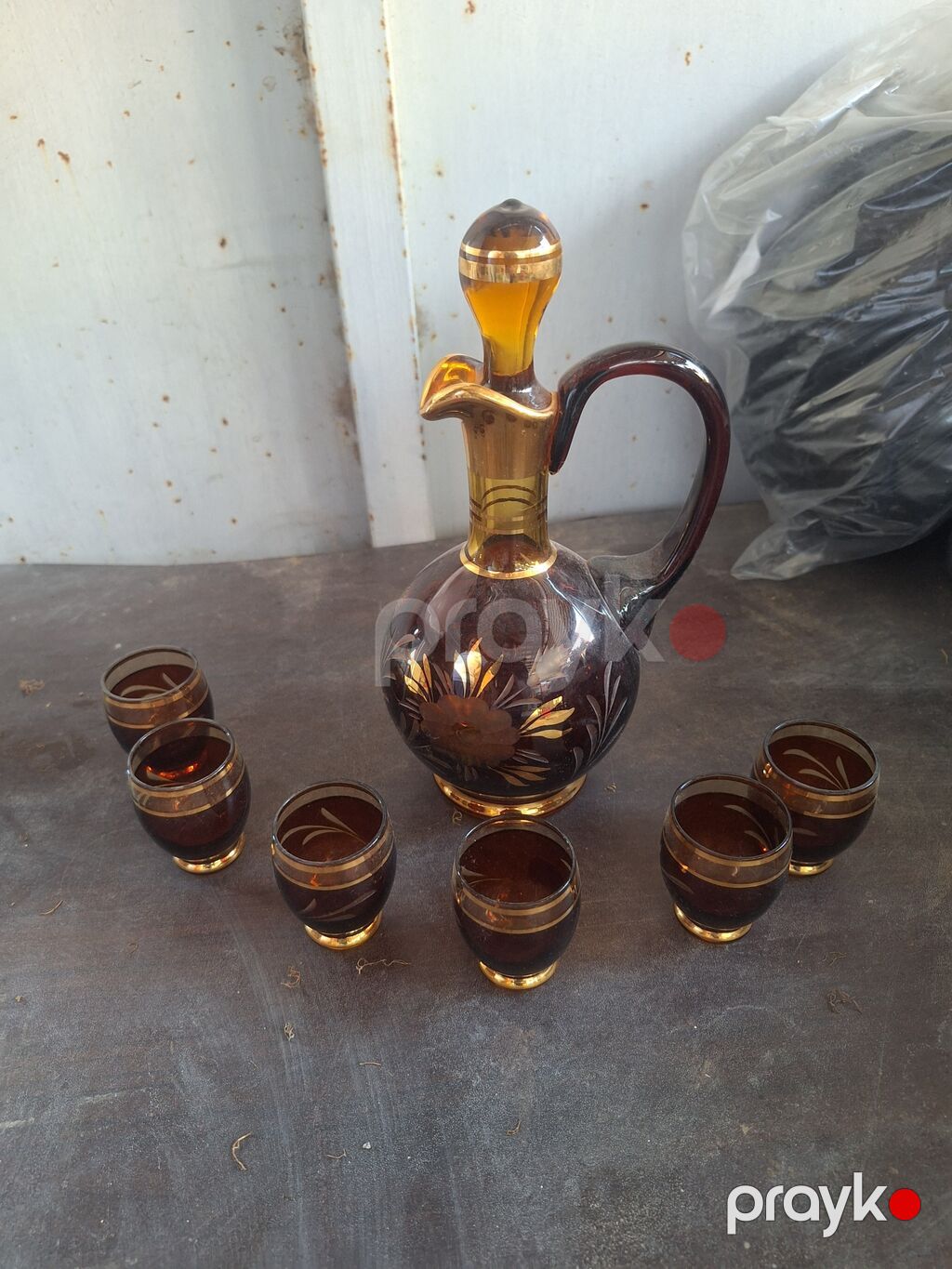 Rəng - Qəhvəyi, Şüşə, 6, 1,5 bucket volume l, Azərbaycan — Süfrə qabı, Gəncə (3)