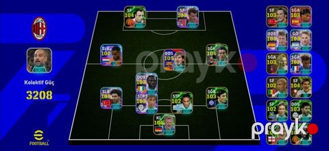 EFootball komandası üçün xüsusi tərtib olunmuş heyət və taktiki — Bakı