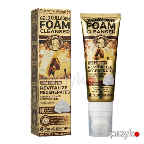 Yuyunma üçün köpük Wokali Gold Collagen 3in1 120 ml — Bakı
