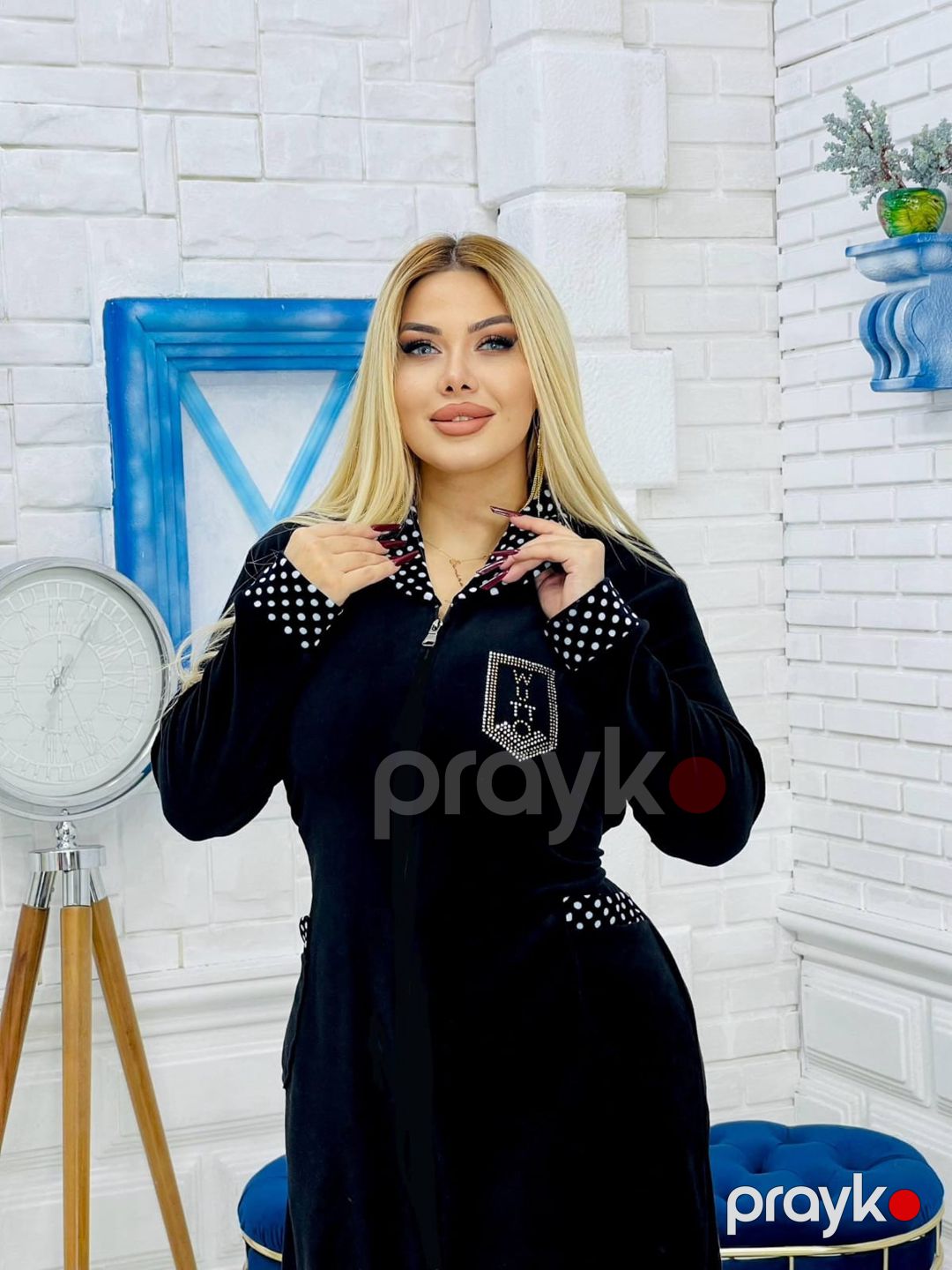 Ev xələti 2795491, qara, velür, ölçü 4XL — Mallar, Bakı (2)
