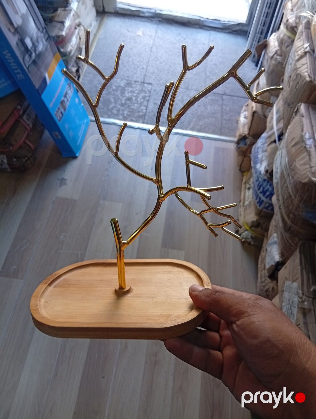 Zərgərlik və aksesuar üçün ağac formalı təşkilatçı - Material: bambuk — Makiyaj, Bakı (2)
