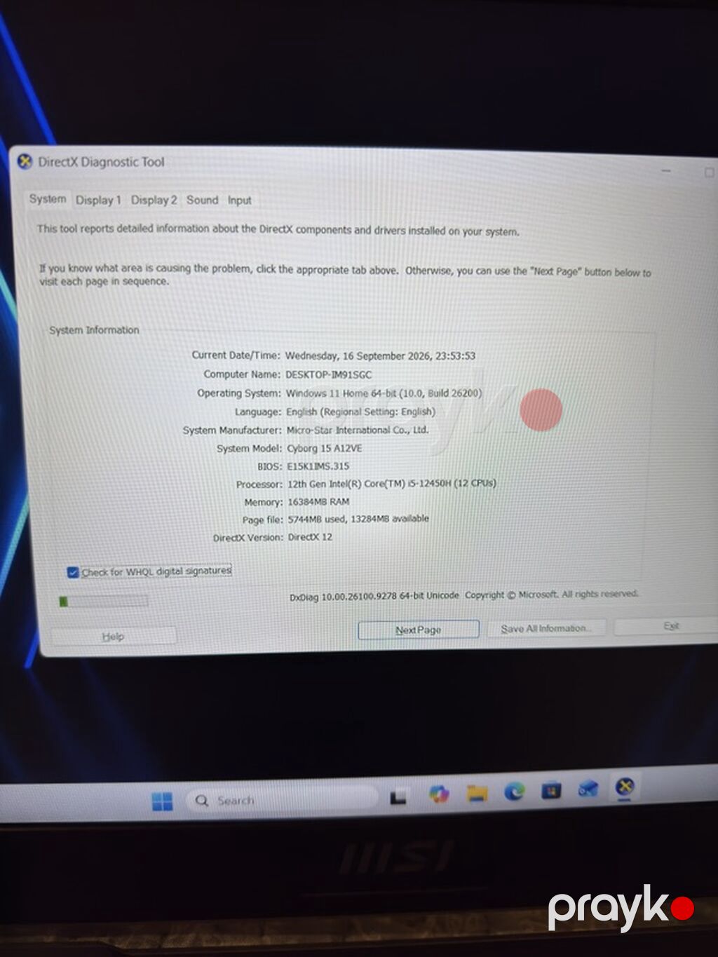 MSI Cyborg 15 A12VE oyun noutbuku - Ekran: 15.6" FHD (1920x1080) 144 — MSI, Masazır (3)