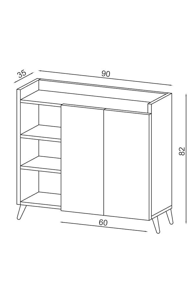 Komod 1915, laminat/LDSP, 82x90x35 sm — Mallar, Bakı (3)