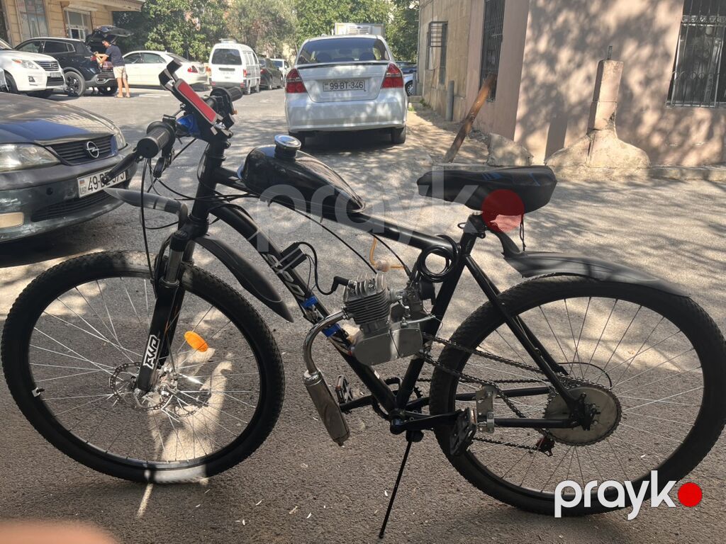 Benzin mühərrikli velosiped - Çərçivə: dağ velosipedi tipli, yüngül — Yol velosipedləri, Bakı (3)