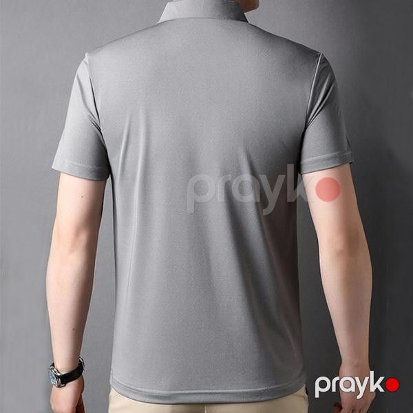 Kişilər üçün polo EB_778, boz, pambıq, ölçü XL — Mallar, Bakı (2)