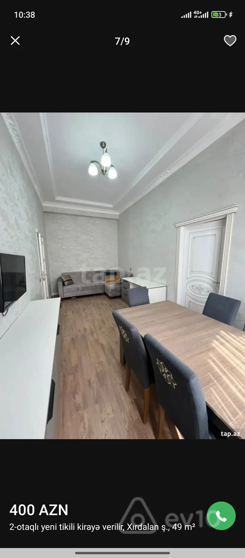 2 otaqlı mənzil, 50 m², Xırdalan — kirayə — Mənzil, Xırdalan (6)