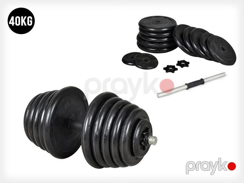 Qantel dəsti TA Sport, rezin, qara, 20x20 kq — Mallar, Bakı (3)