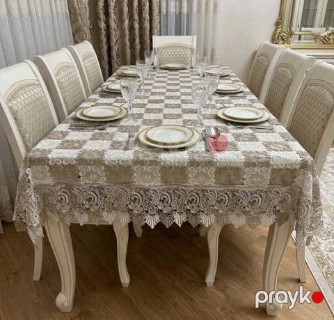 Süfrə 58334828, 150x220 sm, ktujevalı, bej — Bakı