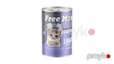 Pişik balası üçün konserv Freemax, jeledə tikələr, quzu ilə, 415 q — Bakı