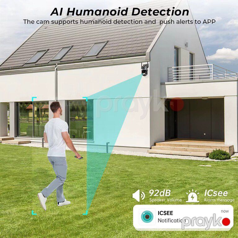 Smart IP kamera "P10Q 360° 8MP" — Ağıllı ev və təhlükəsizlik, Mingəçevir (5)