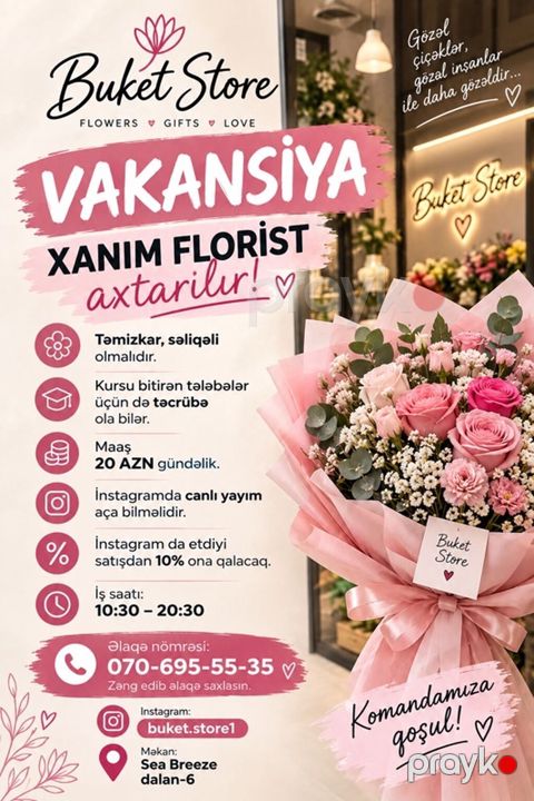 Florist, Qadın, Təcrübəsiz — Bakı