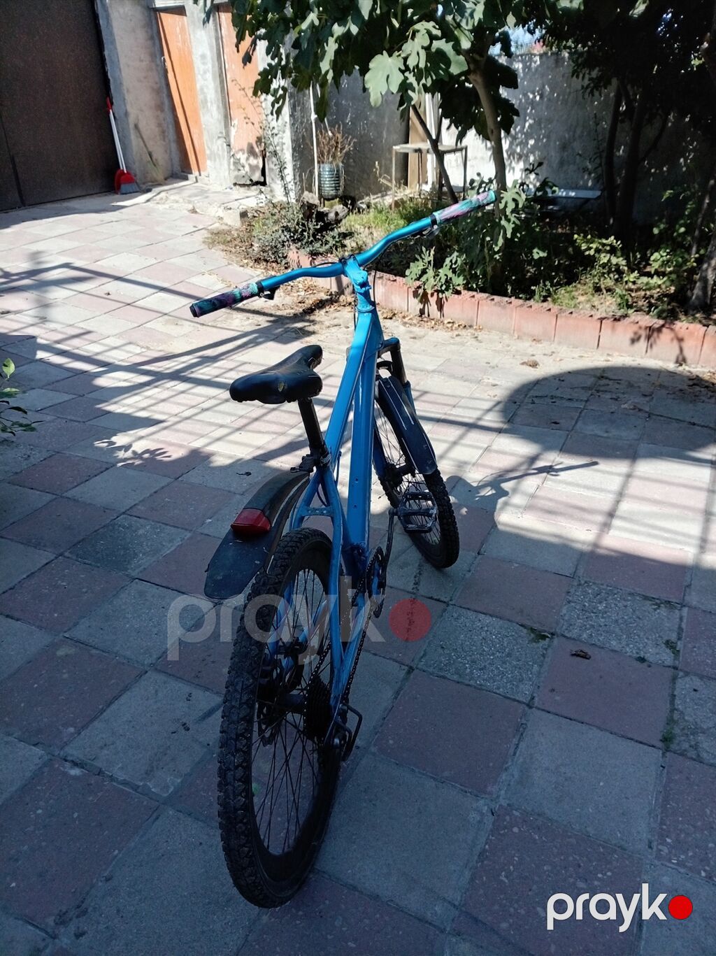 Dağ/şəhər tipli velosiped – mavi rəng Sprey vurulub veloda Təkərlər — Dağ velosipedləri, Digah (5)