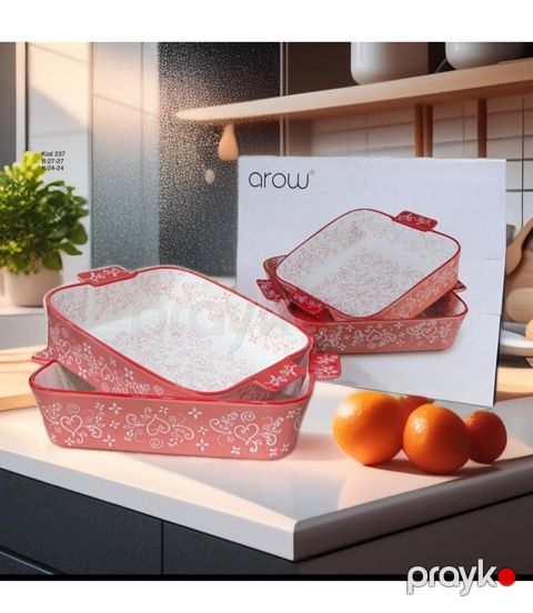 Bişirmə qabı 7088, kvadrat, 2800 ml, keramika — Bakı