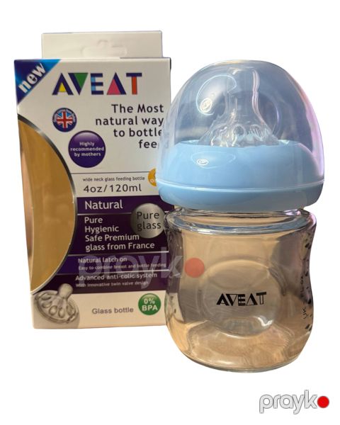 Qidalanma üçün qab Aveat, şüşə, şəffaf/mavi, 120 ml — Bakı
