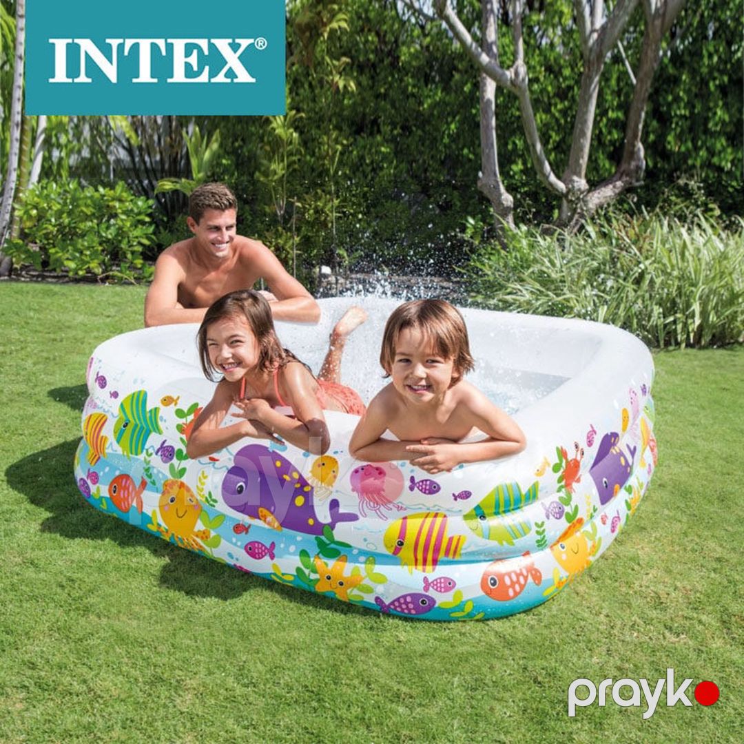 Uşaqlar üçün hovuz İntex H57471NP, rəngbərəng, 159x159x50 sm, 340 l — Hovuzlar, Bakı (3)