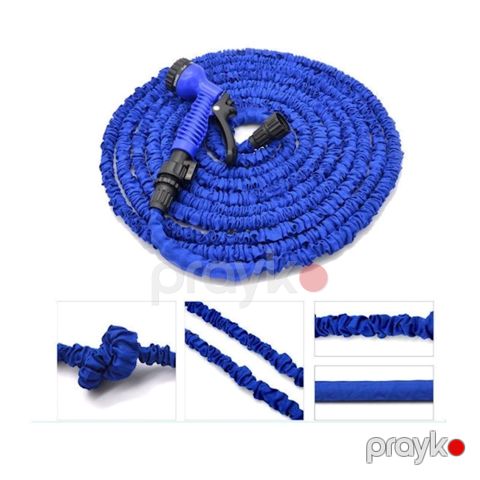 Suvarma şlanqı Magic Hose, uzanan, püskürdücü ilə, göy, 15 m — Bakı