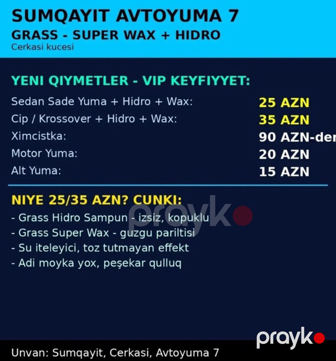 Avtoyuma xidməti — Digər, Sumqayıt (4)
