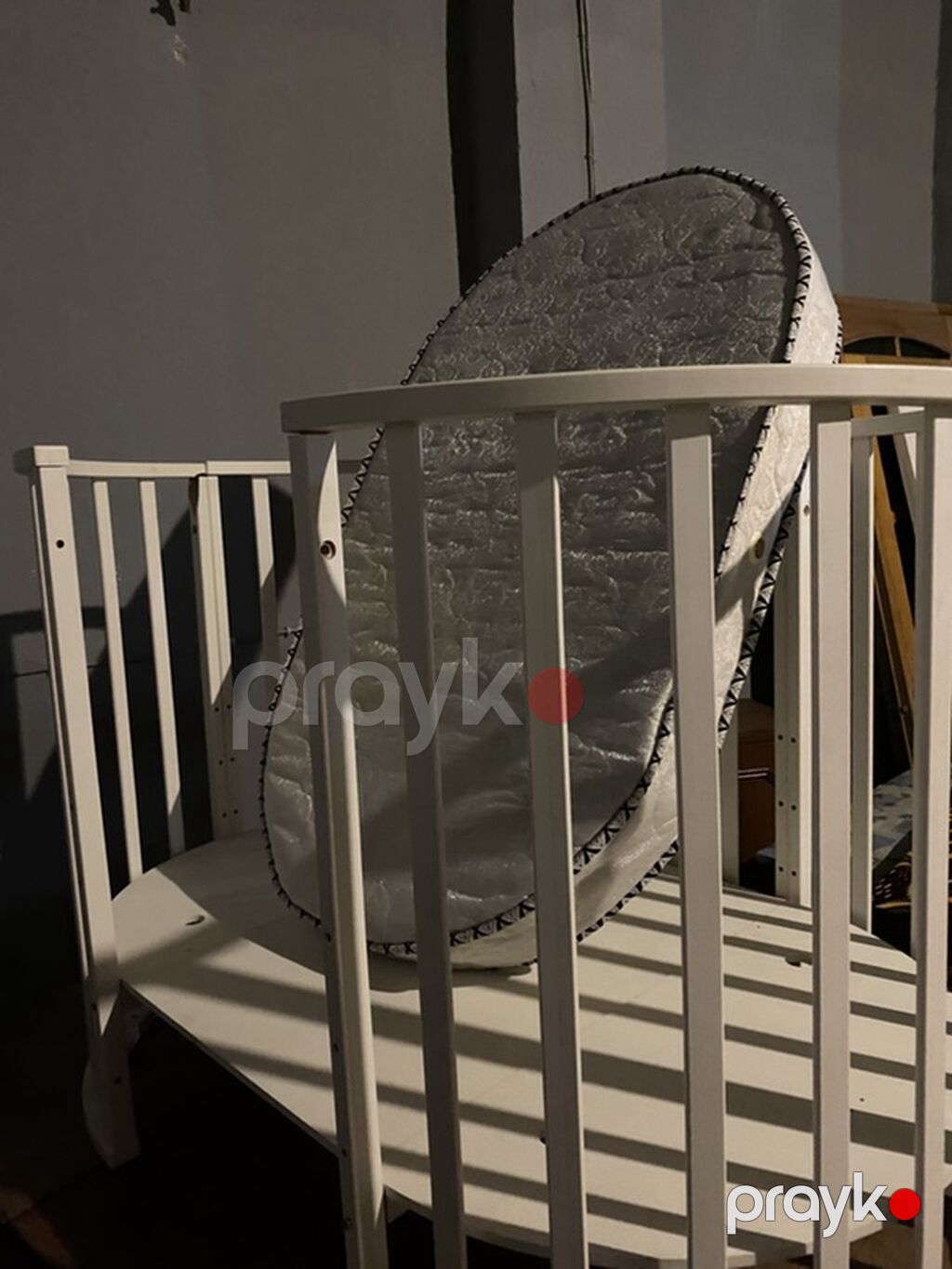 Oğlan və qız üçün, İşlənmiş, Yumru, Beşik, Dəstsiz, Matras ilə, Yellənmə mexanizmsiz — Bəşikləri, Bakı (5)