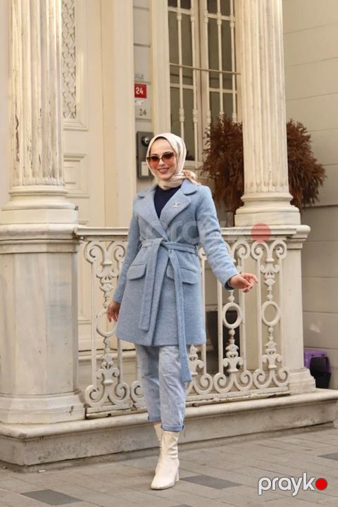 Qadınlar üçün fəsillərarası palto Dessen 2082-1010, mavi, polyester/elastan, ölçü 42 — Bakı