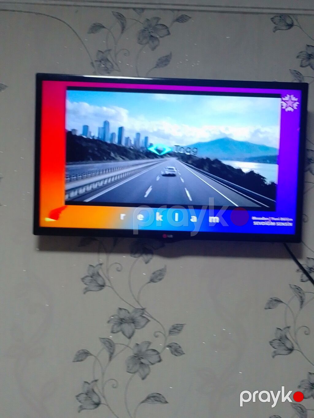 LG divar tipli LED televizor - Ekran ölçüsü: təxminən 32–37 düym — Televizorlar, Sumqayıt (2)